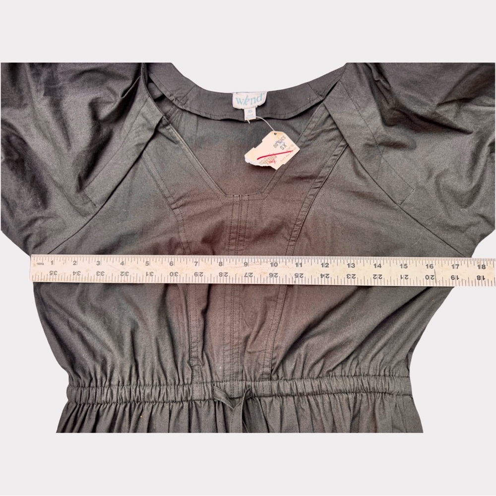 Drawstring Tiered Midi Dress in Charcoal Gray - Picture 5 of 5